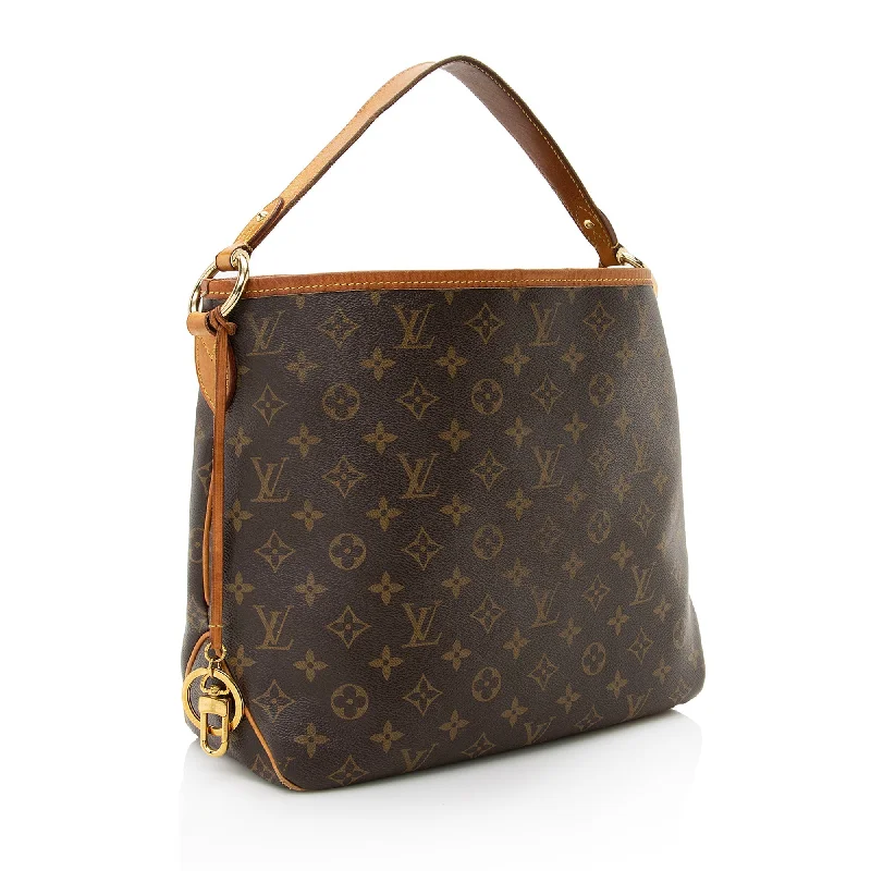 Ladies Louis Vuitton Capucines bags with a detachable shoulder strapLouis Vuitton Monogram Canvas Delightful PM Shoulder Bag (SHF-22510)