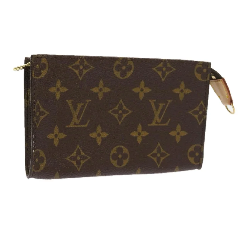 Louis Vuitton bags with a front - zip pocket for small items like keysLOUIS VUITTON Monogram Bucket PM Accessory Pouch LV Auth 57397