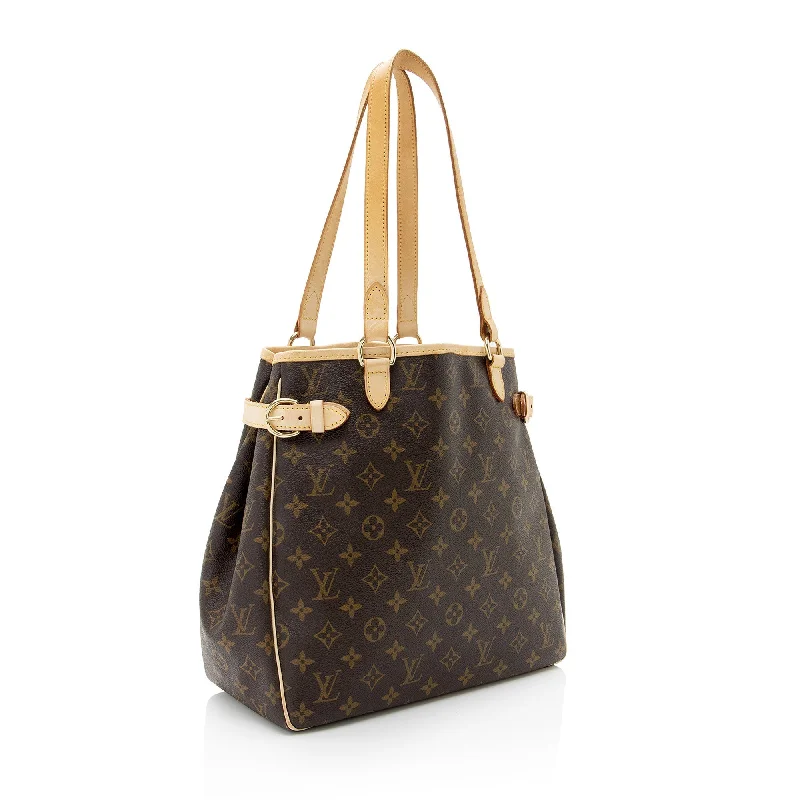 Louis Vuitton Twist bags with a crystal - embellished LV - turnlockLouis Vuitton Monogram Canvas Batignolles Vertical Tote (SHF-0WWMGt)