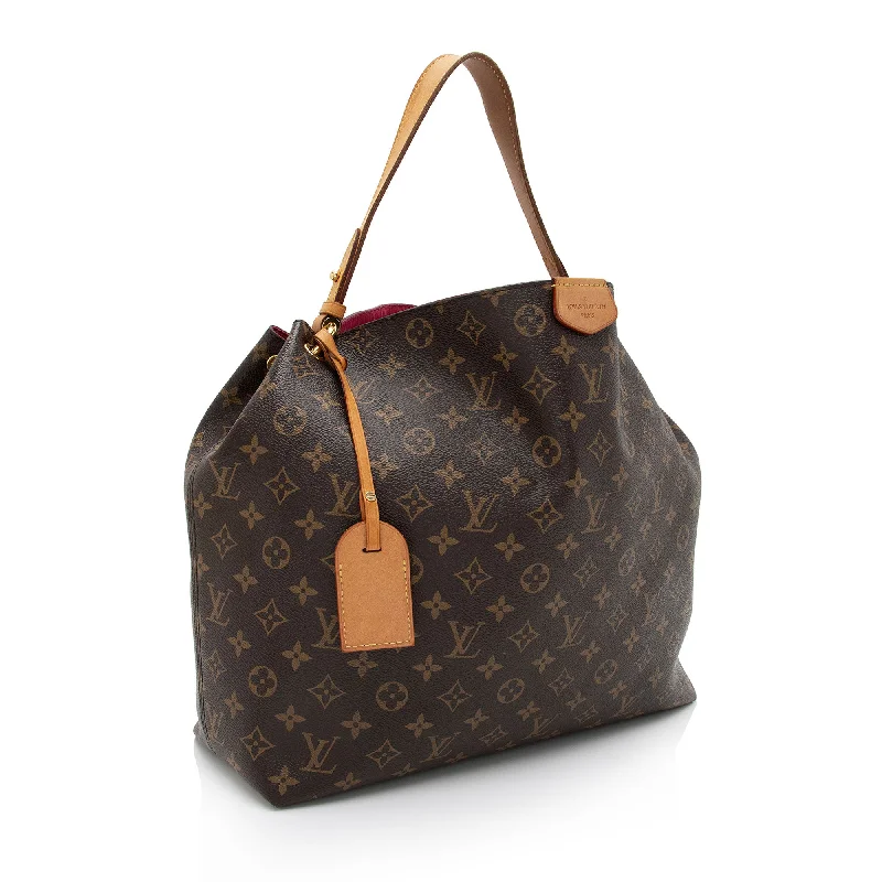 Louis Vuitton Capucines bags with smooth calfskin leather for luxuryLouis Vuitton Monogram Canvas Graceful MM Hobo (SHF-dAqT5n)