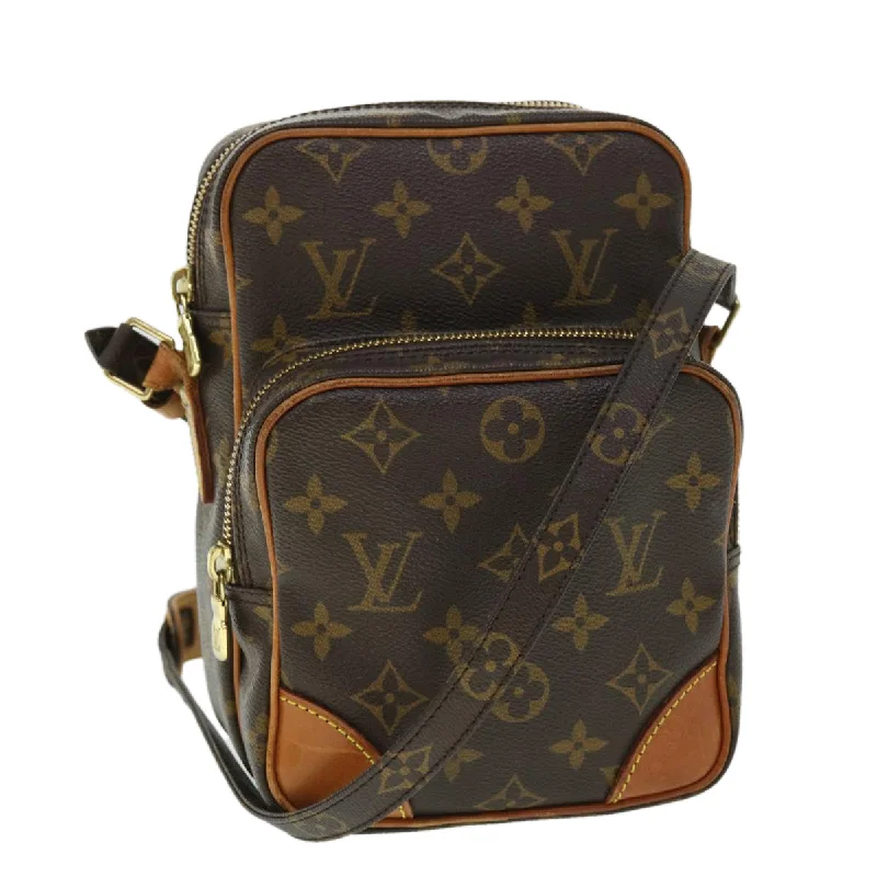 Louis Vuitton bags with a front - flap pocket for quick - access itemsLOUIS VUITTON Monogram Amazon Shoulder Bag M45236 LV Auth yb343