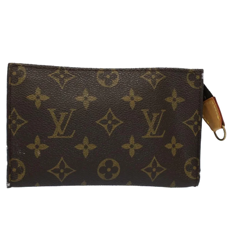 Louis Vuitton bags with a magnetic snap closure for easy accessLOUIS VUITTON Monogram Bucket PM Accessory Pouch LV Auth fm2823