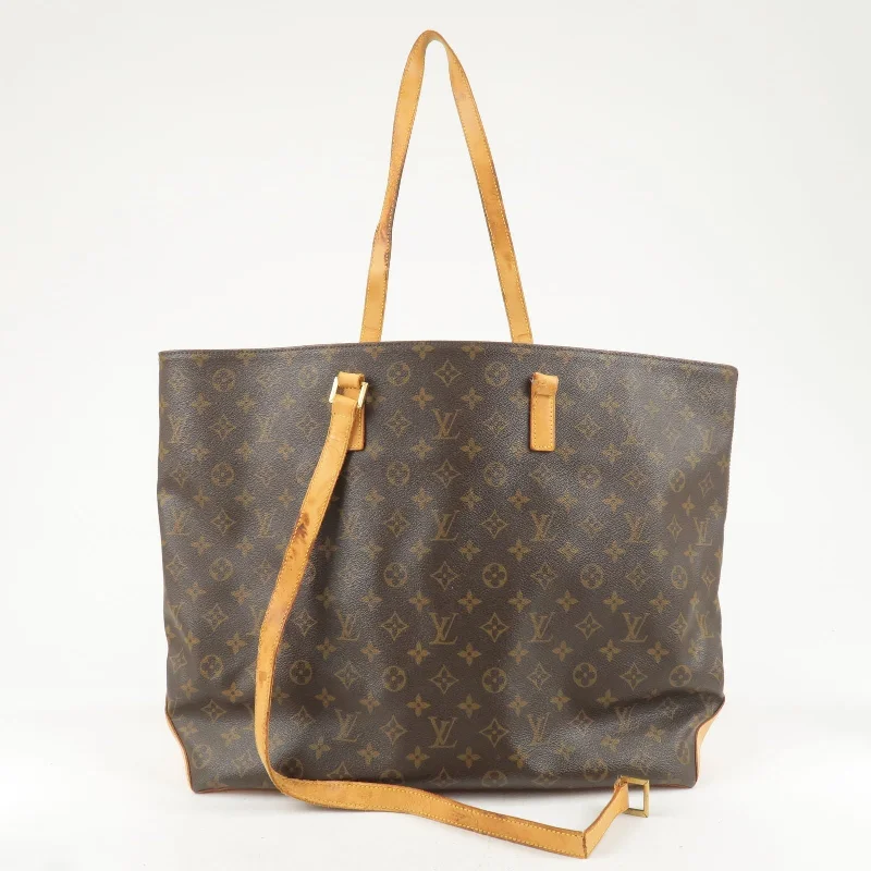 Louis Vuitton bags with a front - flap pocket for quick - access itemsLouis Vuitton Monogram Cabas Alto Tote Bag Brown M51152