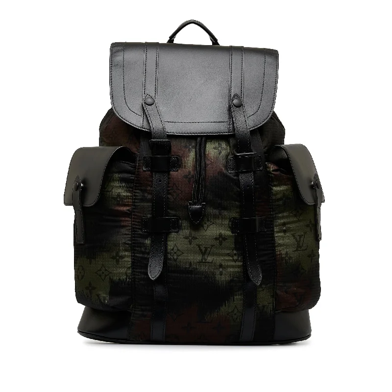 Louis Vuitton backpacks with a padded laptop compartment for travelLOUIS VUITTON Monogram Camouflage Nylon Christopher PM Backpack