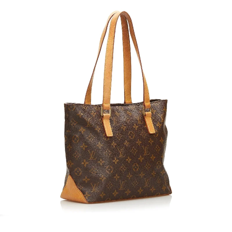 Ladies Louis Vuitton handbags with a detachable coin purse insideLouis Vuitton Monogram Cabas Piano (SHG-35903)