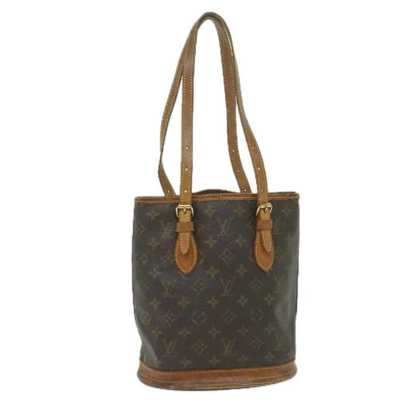 Louis Vuitton Speedy bags in monogram canvas for a classic lookLOUIS VUITTON Monogram Bucket PM Shoulder Bag M42238 LV Auth hk983