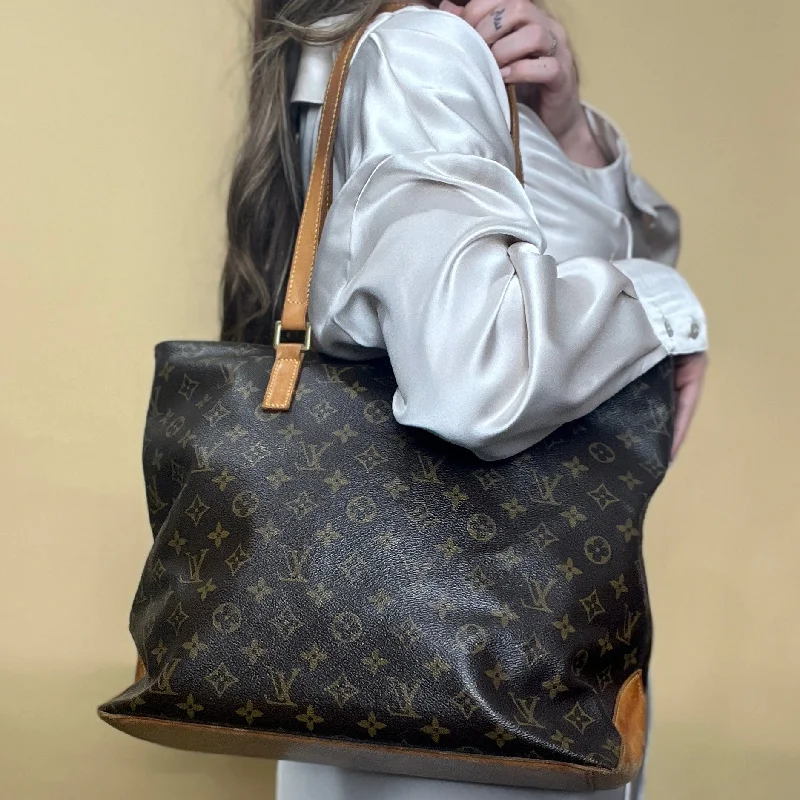 Louis Vuitton bags with a detachable mobile phone holder for convenienceLouis Vuitton Monogram Cabas Mezzo Tote