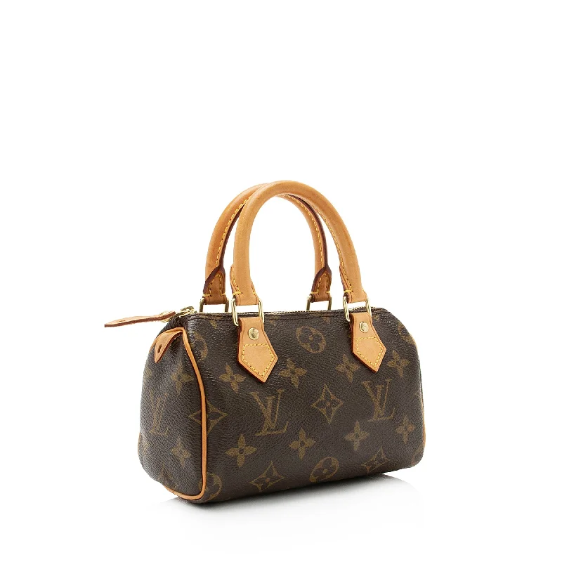 Ladies Louis Vuitton shoulder bags with a wide - width strap for comfortLouis Vuitton Monogram Canvas Mini Sac HL Bag (SHF-23124)