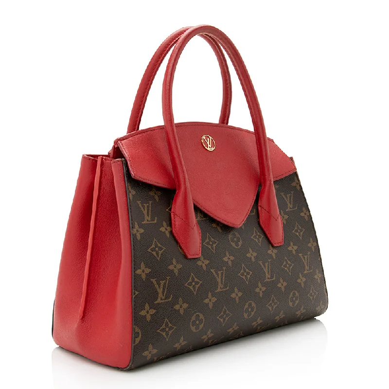 Ladies Louis Vuitton shoulder bags with a single - handle silhouetteLouis Vuitton Monogram Canvas Florine Satchel (SHF-21771)