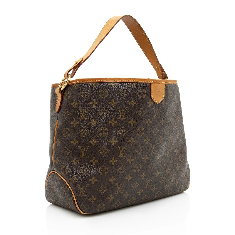 Louis Vuitton bags with a front - zip pocket for small items like keysLouis Vuitton Monogram Canvas Delightful PM Shoulder Bag (SHF-22877)