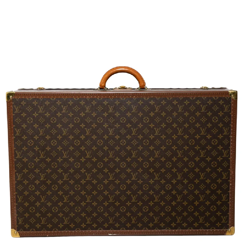 Louis Vuitton bags with a front - flap pocket for quick - access itemsLouis Vuitton Monogram Canvas Alzer 80 Luggage Trunk