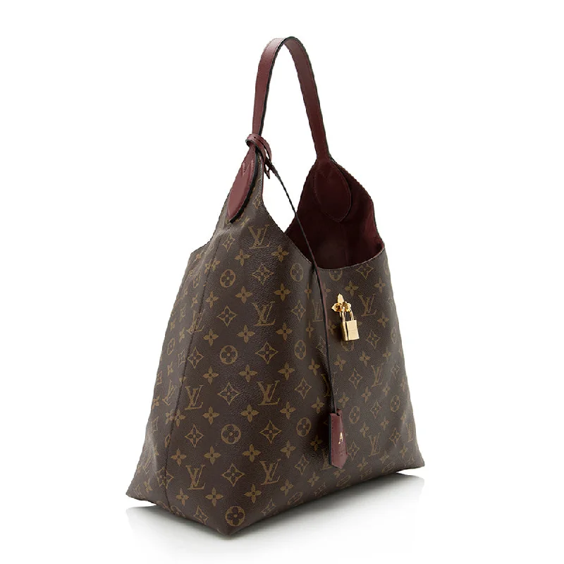 Louis Vuitton tote bags with a spacious interior and multiple pocketsLouis Vuitton Monogram Canvas Flower Hobo (SHF-21532)