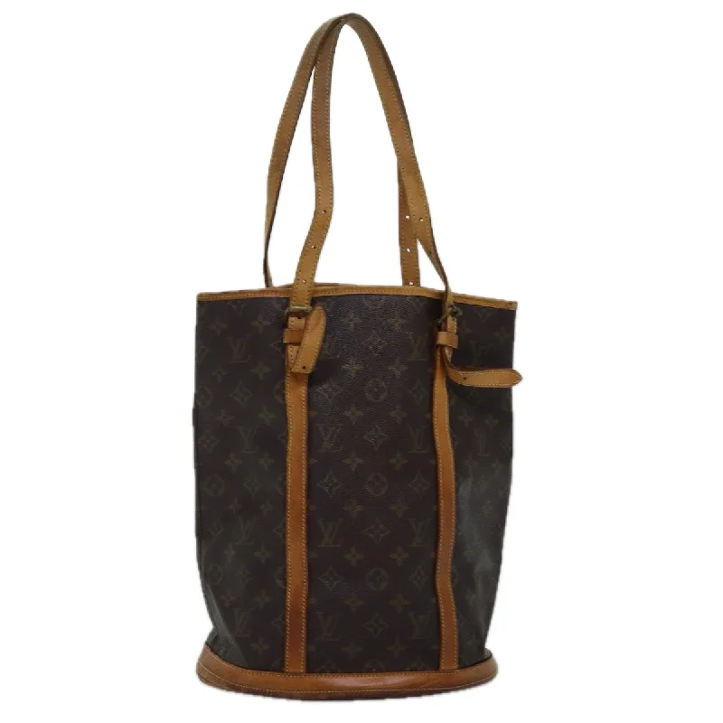 Louis Vuitton backpacks with a multi - pocket organization for functionalityLOUIS VUITTON Monogram Bucket GM Shoulder Bag Vintage M42236 LV Auth bs14144