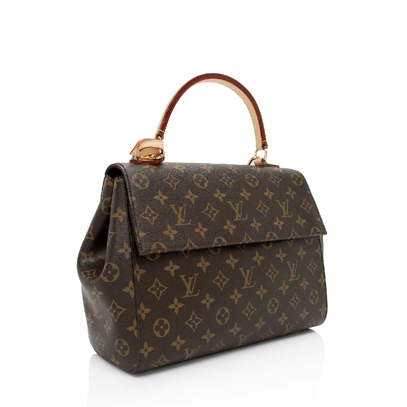 Louis Vuitton handbags with a back - zip pocket for storing valuablesLouis Vuitton Monogram Canvas Cluny MM Satchel (SHF-ARhNa5)