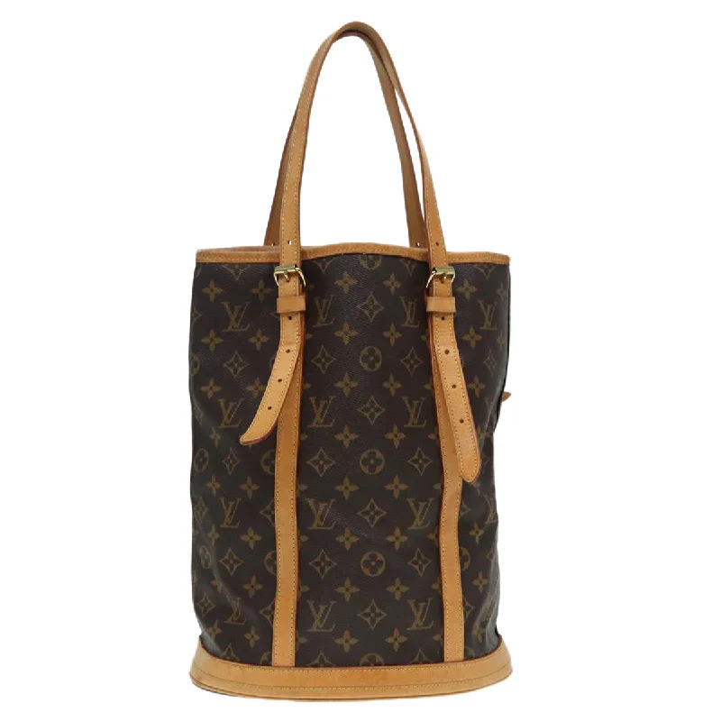 Louis Vuitton bags with a front - flap pocket for quick - access itemsLOUIS VUITTON Monogram Bucket GM Shoulder Bag M42236 LV Auth kk296