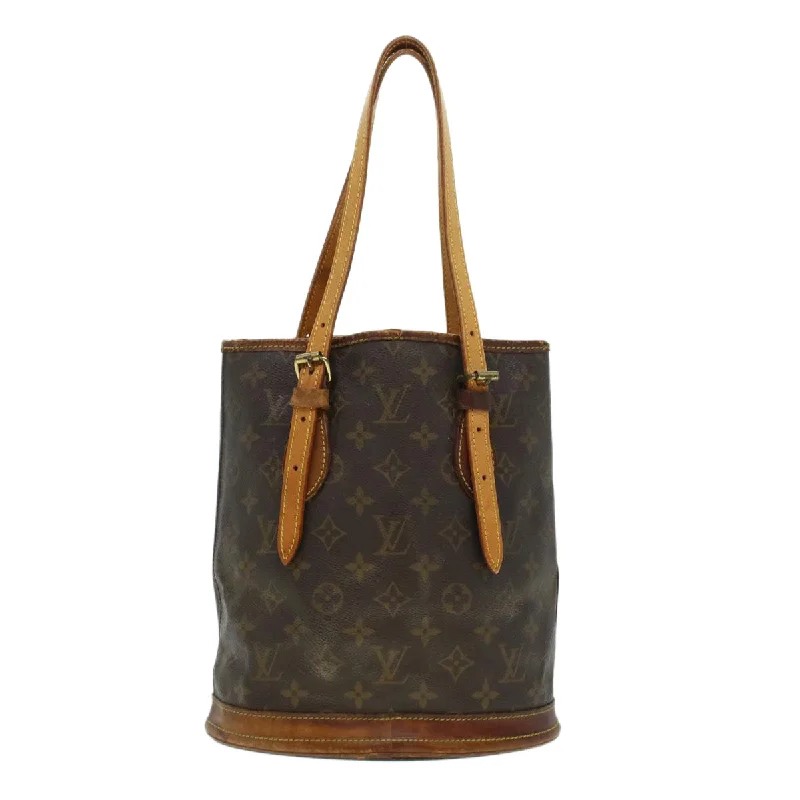 Louis Vuitton handbags with a metal - framed clasp for durabilityLOUIS VUITTON Monogram Bucket PM Shoulder Bag M42238 LV Auth 44501