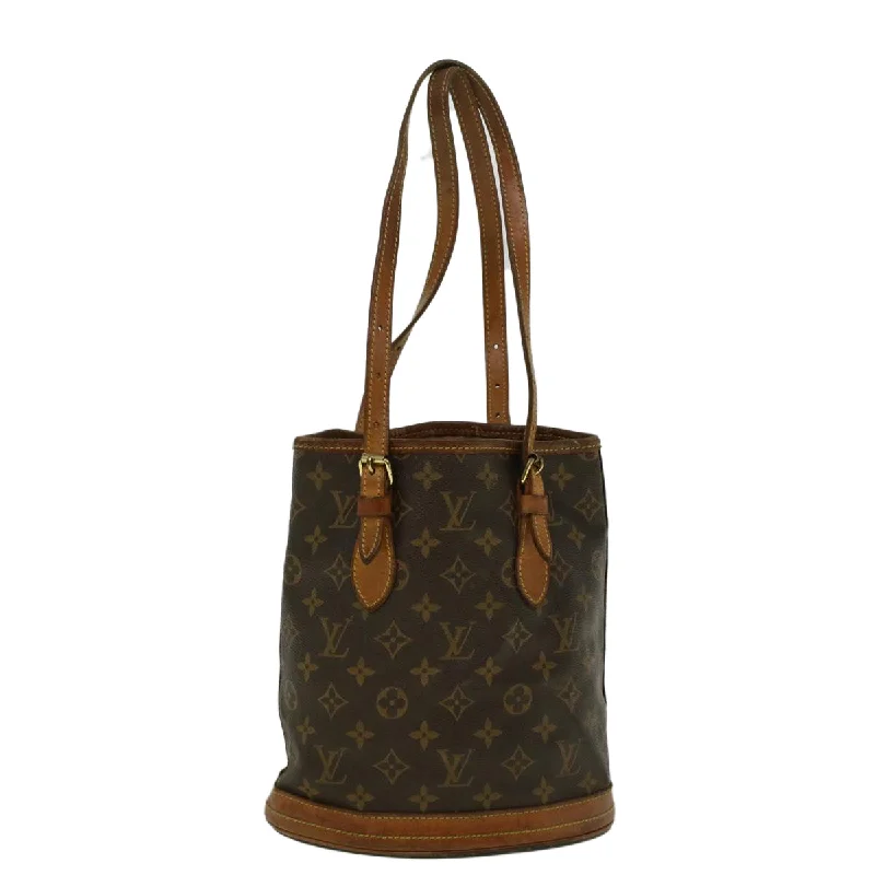 Louis Vuitton Twist bags with a contrast - colored interior for visual interestLOUIS VUITTON Monogram Bucket PM Shoulder Bag M42238 LV Auth ar10472