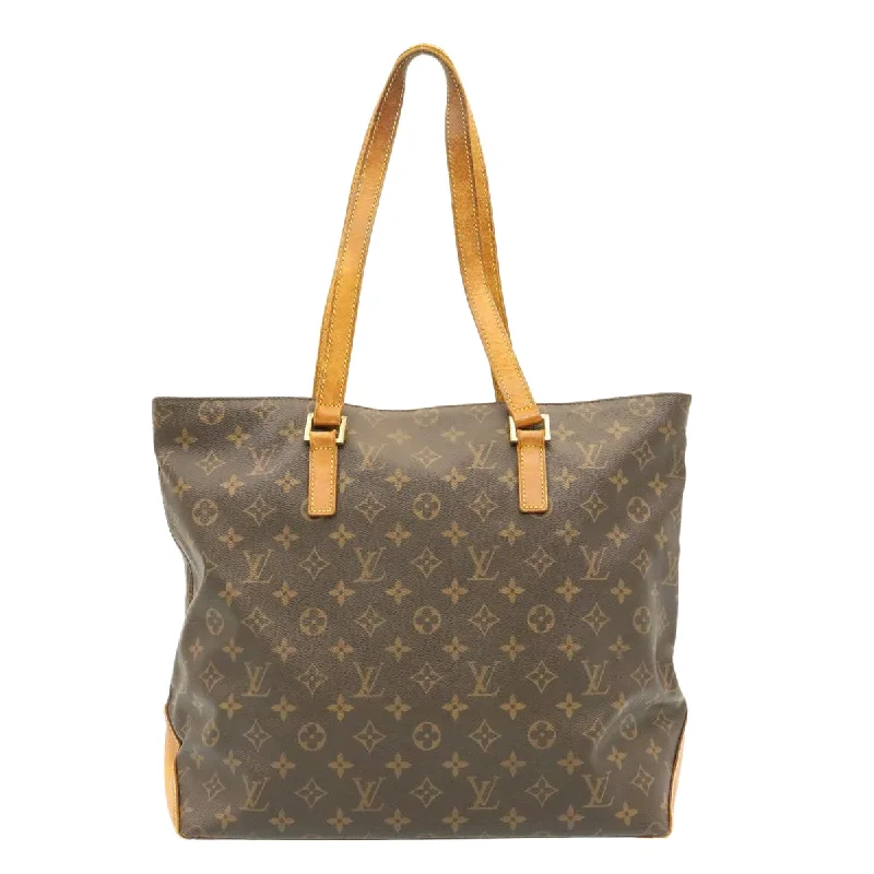 Louis Vuitton bags with a detachable mirror inside for on - the - go touch - upsLOUIS VUITTON Monogram Cabas Mezzo Tote Bag M51151 LV Auth jk369