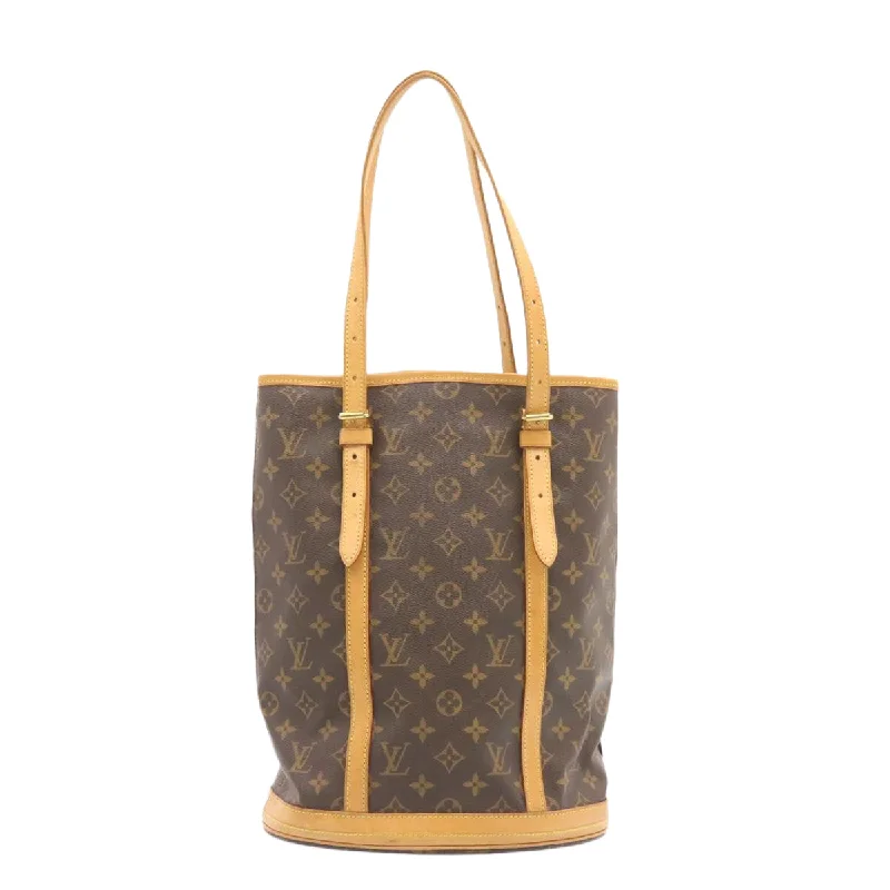 Louis Vuitton tote bags with a spacious interior and multiple pocketsLOUIS VUITTON Monogram Bucket GM Shoulder Bag M42236 LV Auth jk536