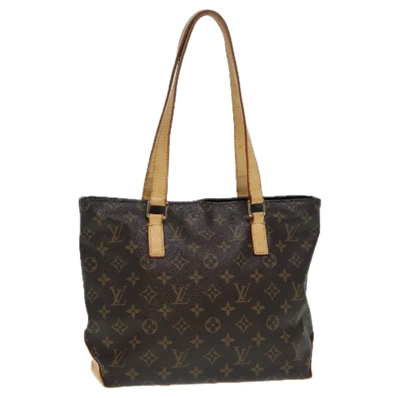 Ladies Louis Vuitton shoulder bags with a magnetic - closure flap for easeLOUIS VUITTON Monogram Cabas Piano Tote Bag M51148 LV Auth 87980