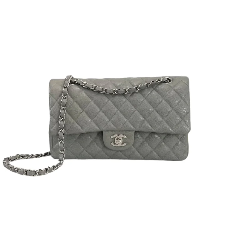 Chanel Vintage Inspired Handbag for Retro LoversTimeless Classic Double Flap Medium Caviar Caviar Grey SHW