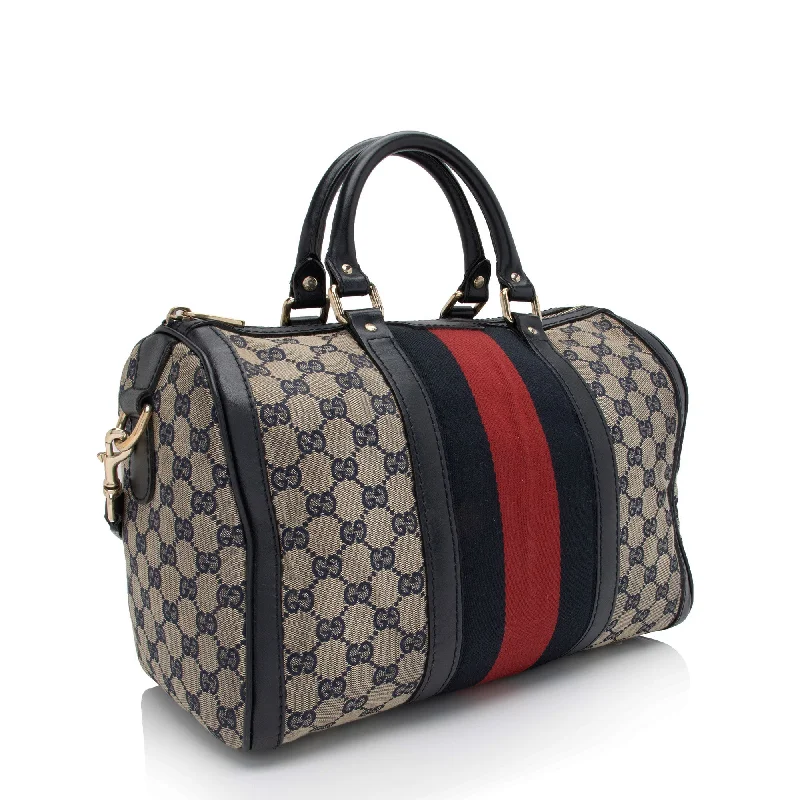 Gucci Marmont bags for women with a snakeskin - effect panelGucci GG Canvas Vintage Web Joy Medium Boston Bag (xSqcmU)