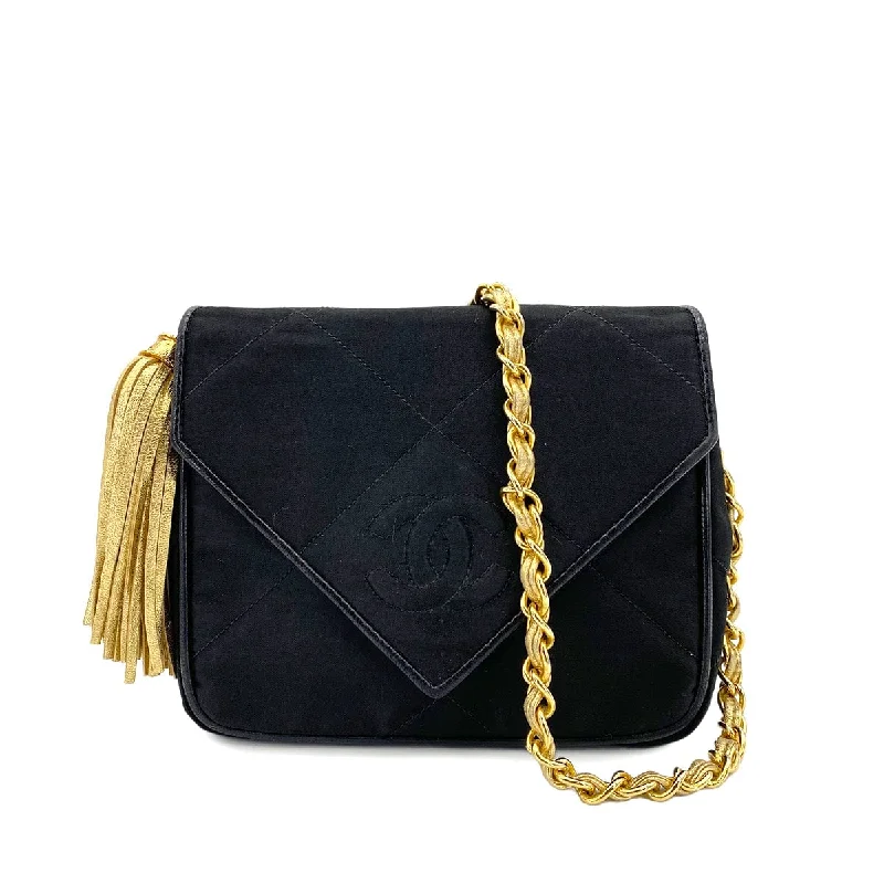 Chanel Chain Strap Handbag for Everyday UseChanel Vintage Envelope Tassle Black Satin GHW #1 90243229