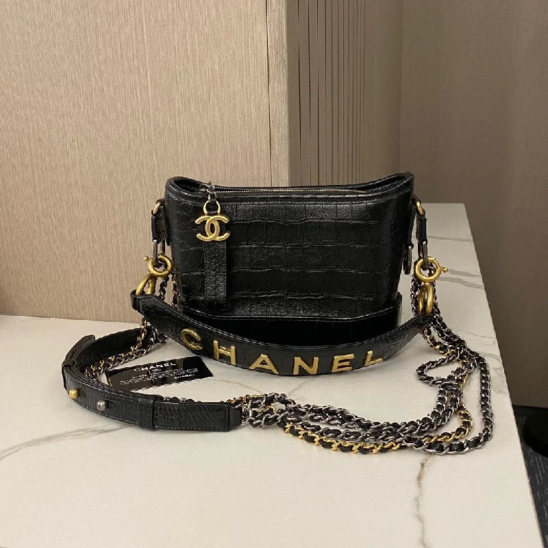 Chanel Handbag with Adjustable Strap for ComfortChanel Gabrielle Small Crocodile Embossed Calfskin 28xxxxxx 2019 #10959