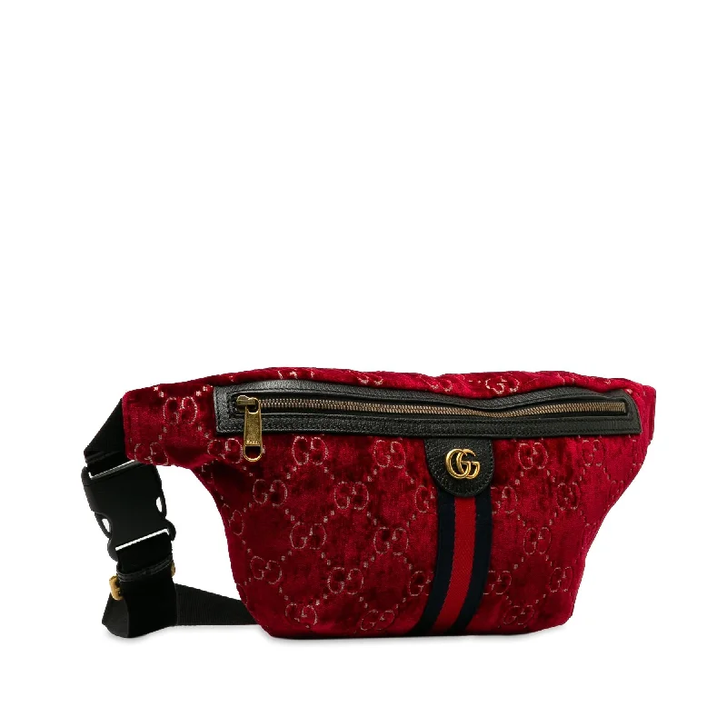 Women Gucci Sylvie bags with a detachable ribbon detailGucci GG Velvet Ophidia Belt Bag vPMoAs)