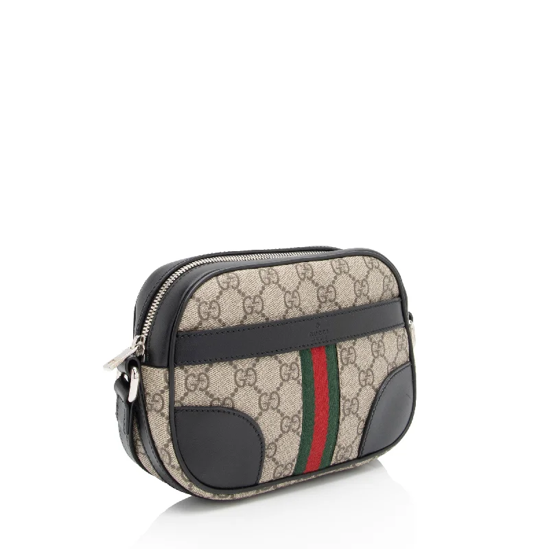 Women Gucci crossbody bags with a keychain holderGucci GG Supreme Web Small Camera Bag (CyfA5i)