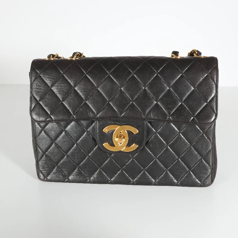 Chanel Limited Edition Handbag for CollectorsChanel Vintage Black Quilted Lambskin Jumbo XL Flap Bag