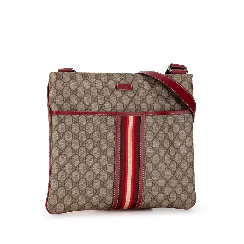 Women Gucci bags with a magnetic snap closure for easy accessGucci GG Supreme Web Crossbody 2dgY1o)