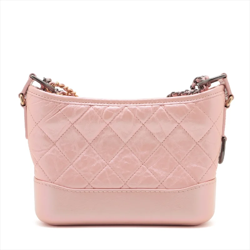 Chanel Quilted Leather Shoulder Bag for FashionistasChanel Gabriel Du Chanel Vintage  Chain Shoulder Bag Pink G  Silver Gold