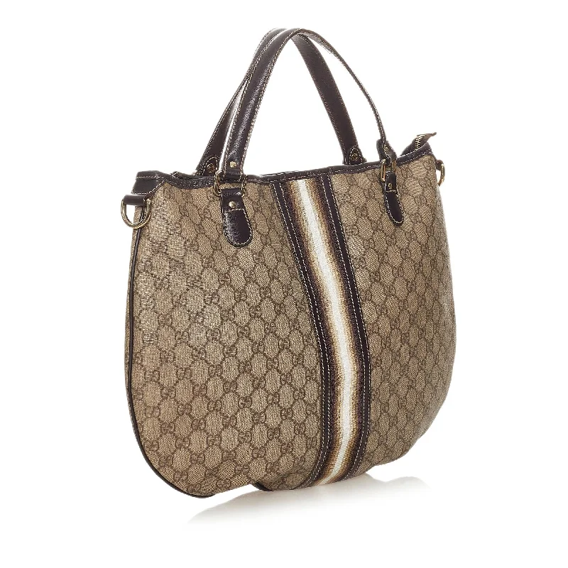 Gucci handbags for women with a beaded trimGucci GG Supreme Web Satchel (27360)