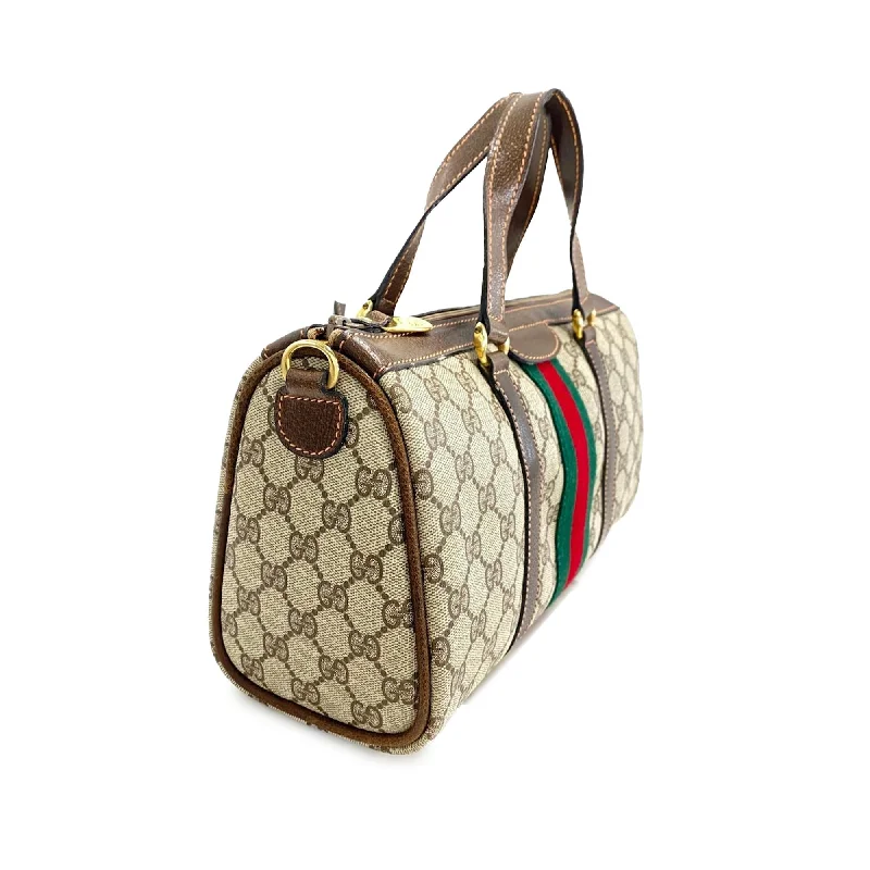 Women Gucci Sylvie bags with a leather - wrapped handleGucci GG Supreme Web Boston rKjtLj)