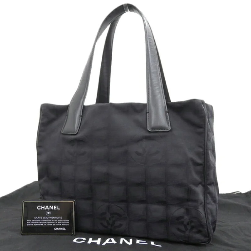 Chanel Classic Flap Bag for Evening PartyCHANEL Nylon New Line PM Tote Bag Black Ladies