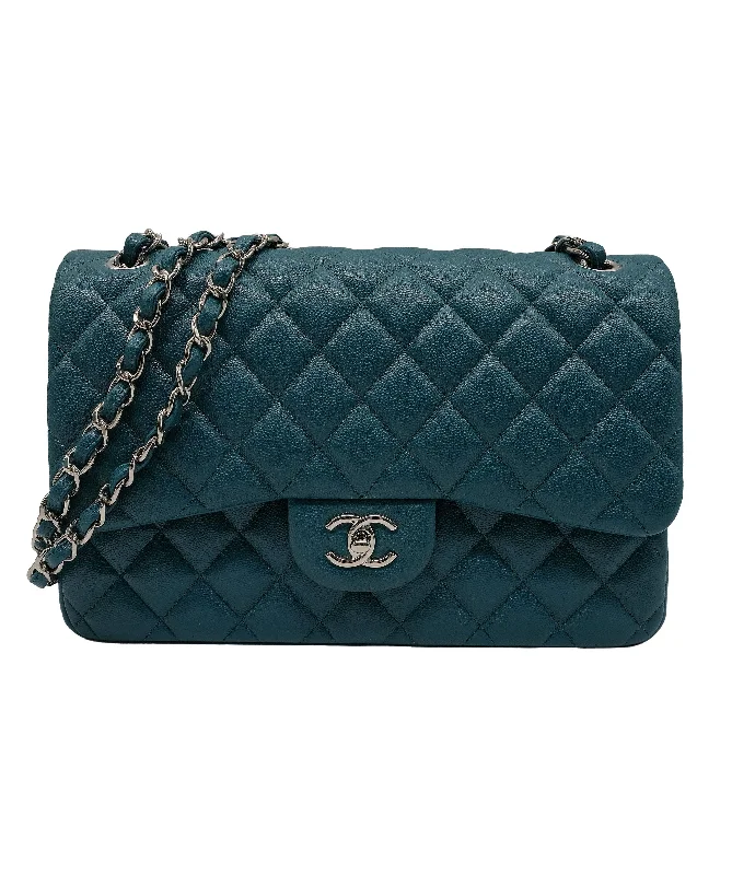 Chanel New Arrival Handbag with Gold HardwareChanel Jumbo Green Double Classic Flap Shoulder Bag RJC3741