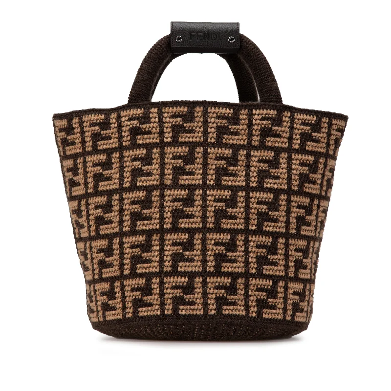 Chanel All - Match Handbag for Versatile StylingBrown Fendi Zucca Cashmere Shopping Tote