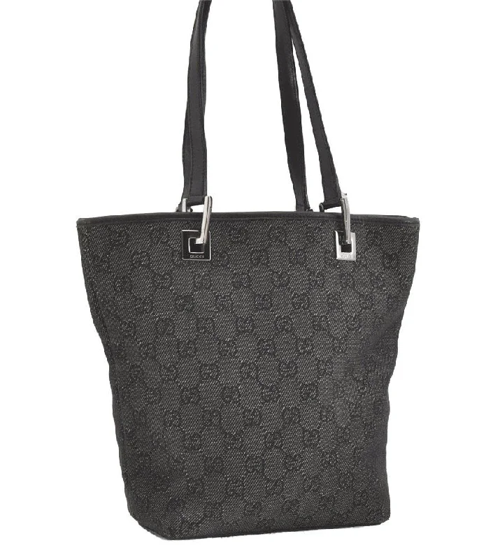 Gucci Marmont bags for women with quilted leather exteriorsAuthentic GUCCI Vintage Shoulder Tote Bag GG Canvas Leather 31244 Black 5370I