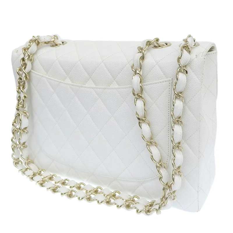 Chanel Handbag with Adjustable Strap for ComfortCHANEL matelasse 30 big coco mark shoulder bag white 7 series A11869