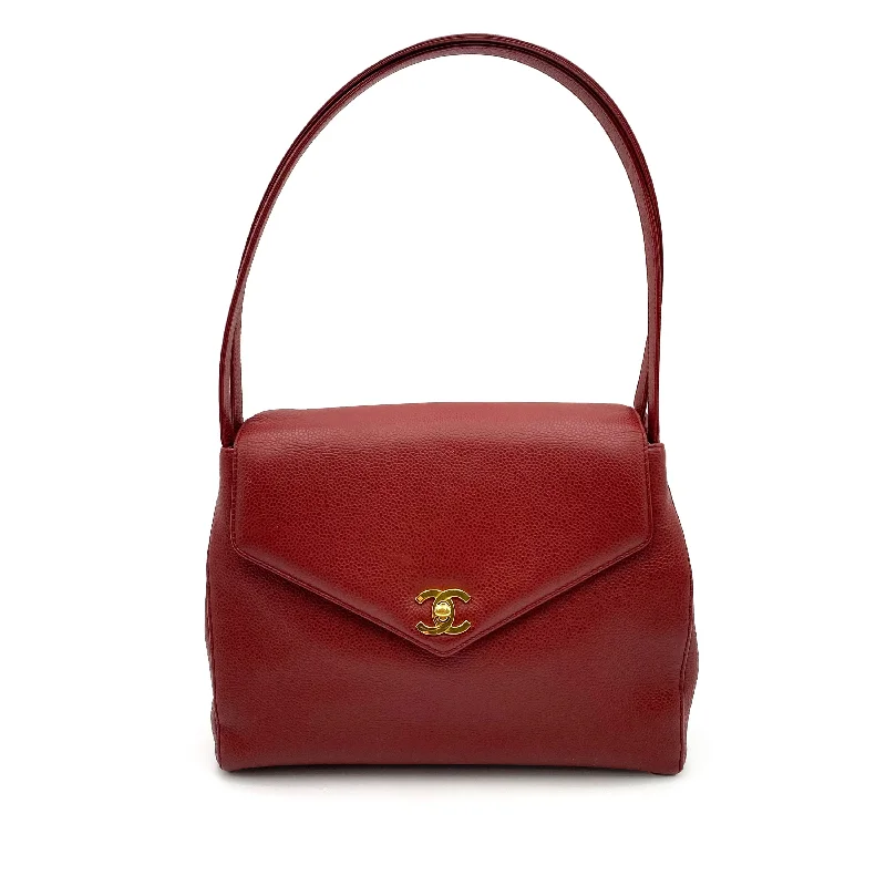 Chanel Lightweight Handbag for Daily ErrandsCHANEL VINTAGE SHOULDER BAG RED CAVIAR GHW 90231939