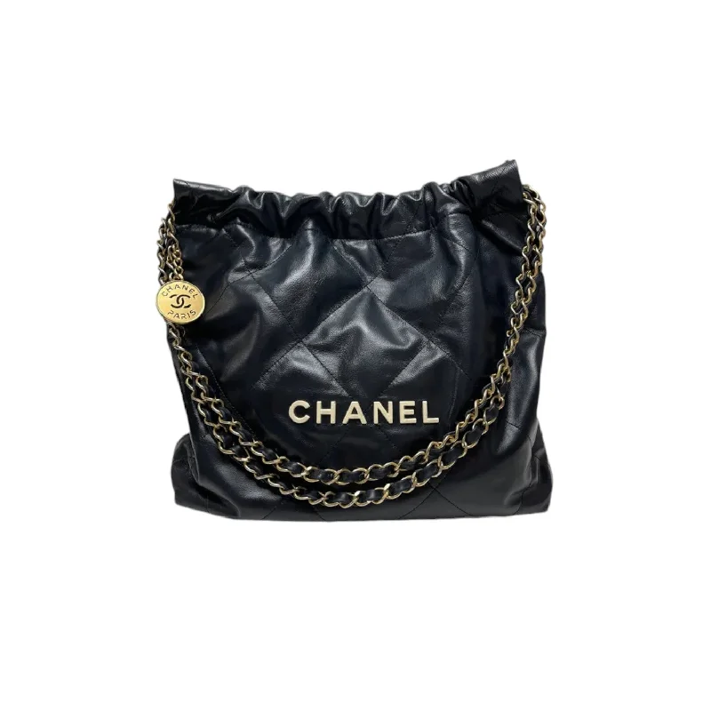 Chanel Vintage Inspired Handbag for Retro LoversChanel 22 Small Shiny Calfskin Quilted Black GHW