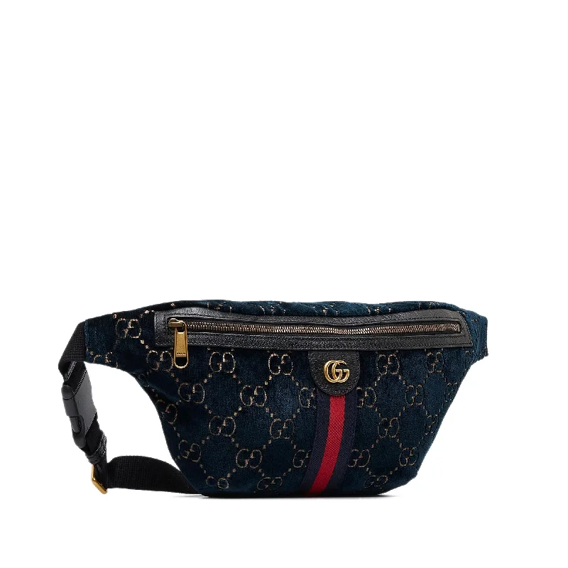 Gucci handbags for women with a back - zip pocketGucci GG Velvet Ophidia Belt Bag (SZqQoe)