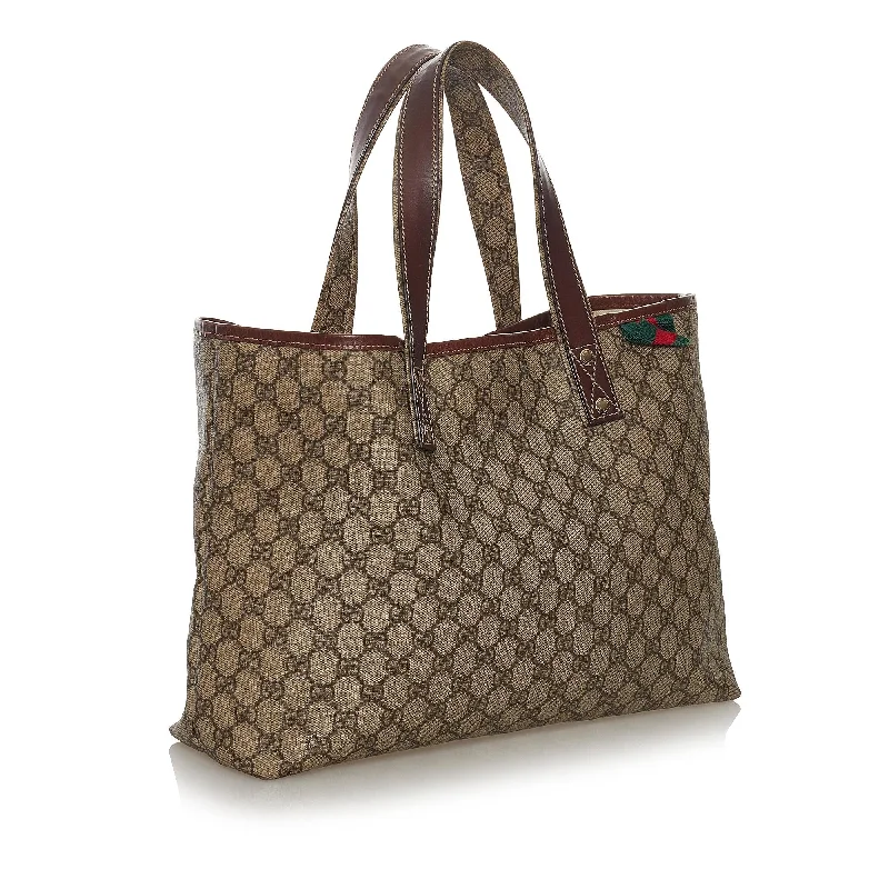 Ladies Gucci shoulder bags with a single - handle designGucci GG Supreme Web Tote Bag (34082)