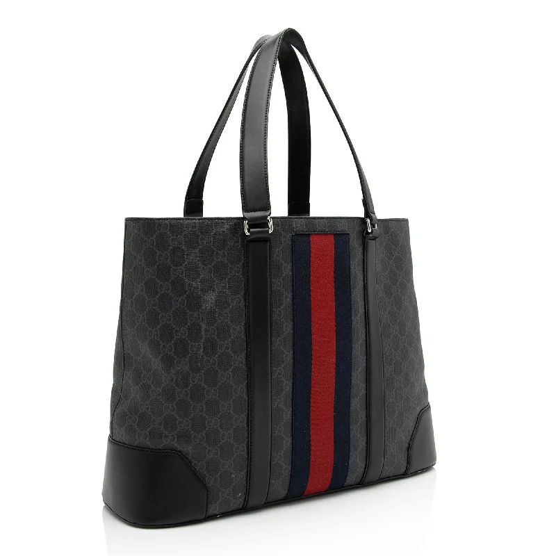 Gucci backpacks for women with a hidden back pocketGucci GG Supreme Web Tote (23022)