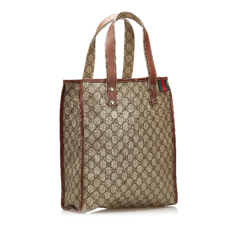 Gucci backpacks for women with a hidden back pocketGucci GG Supreme Web Loop  Tote (35387)