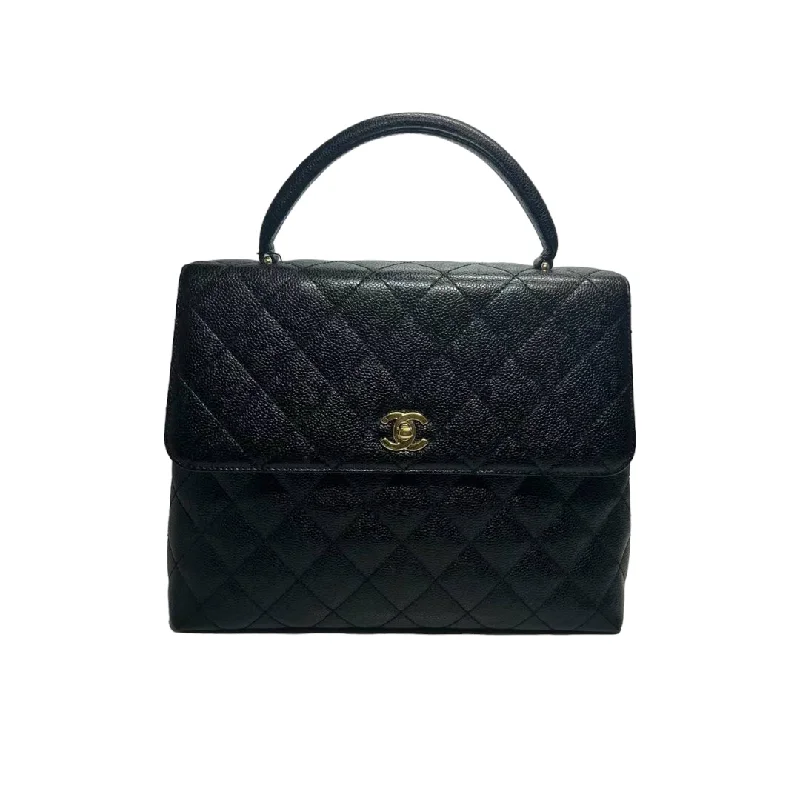 Chanel Small Crossbody Bag for TravelVintage Kelly Caviar Black GHW