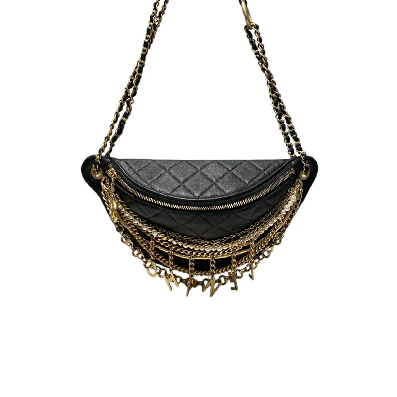 Chanel Limited Edition Handbag for CollectorsAll About Chains Waist Belt Bag Lambskin Black GHW