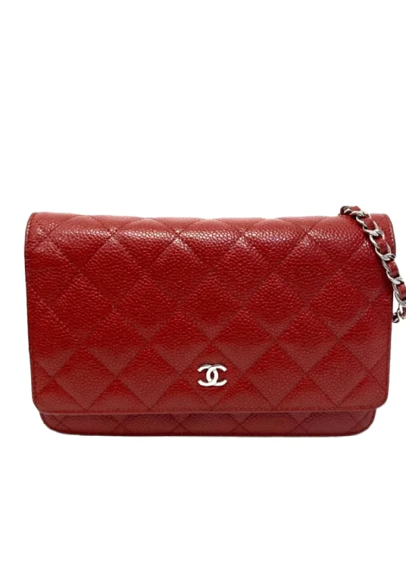 Chanel Black Handbag for Business MeetingsChanel WOC Red Caviar SHW #21 SKC1792