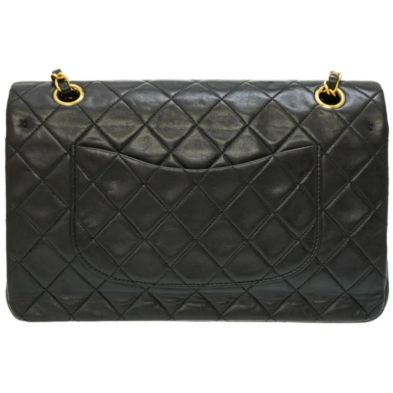 Chanel Luxury Handbag for High - End EventsChanel Matelasse 25 W Flap Chain Shoulder Bag Lambskin Leather Black